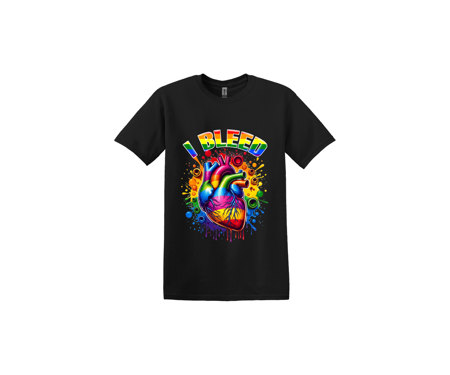 I Bleed Pride Heart T-Shirt