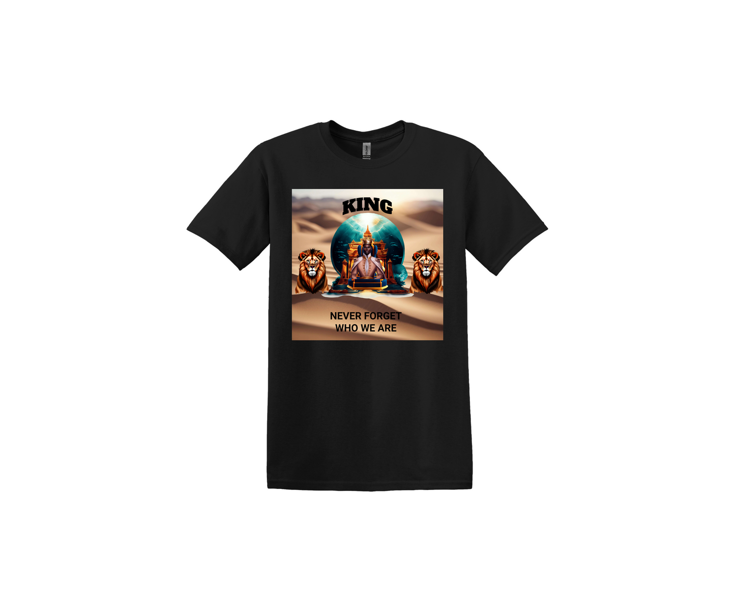 King Never Forget Who You Are Black T-Shirt