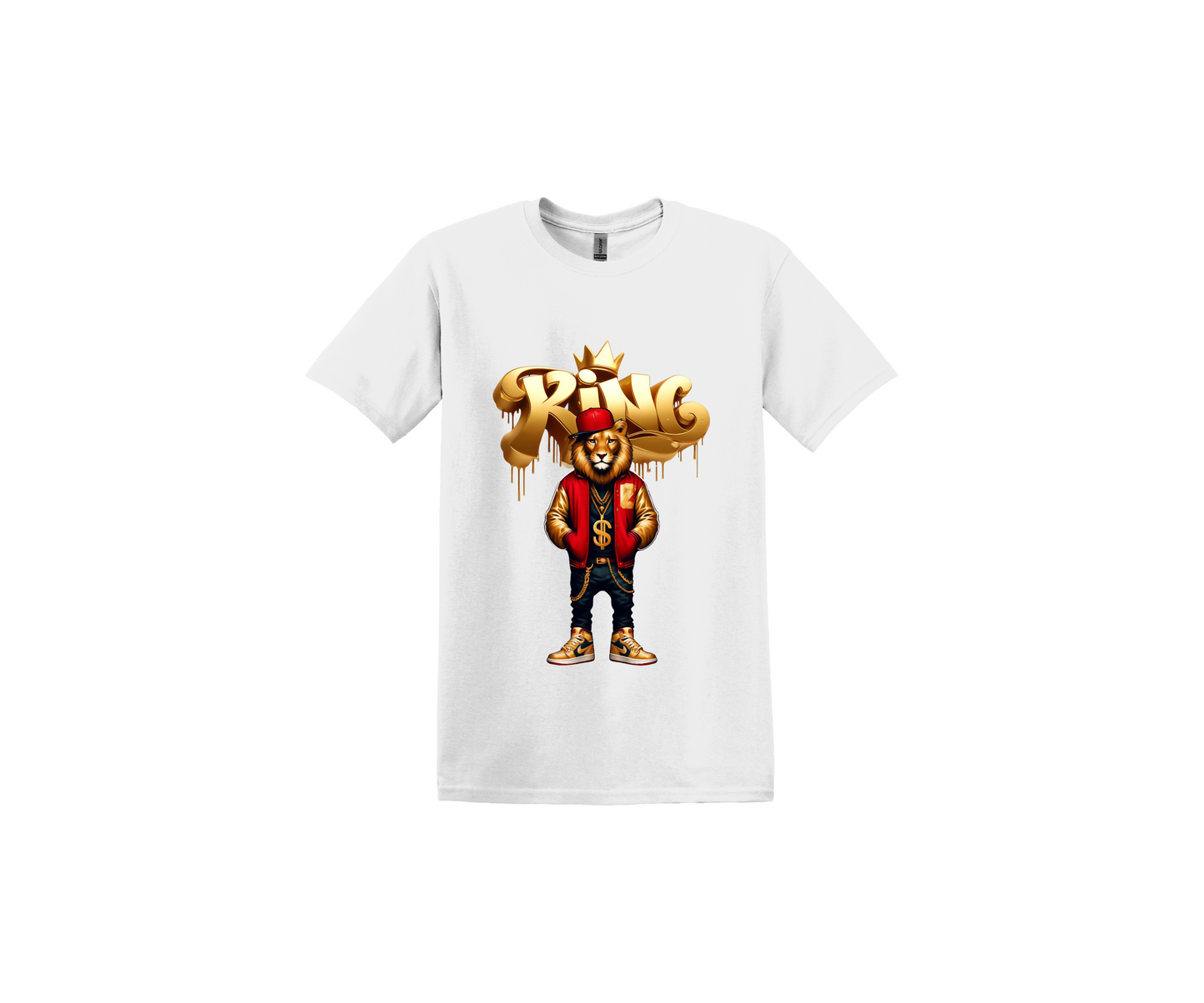 Lion Gold and Red White T-Shirt
