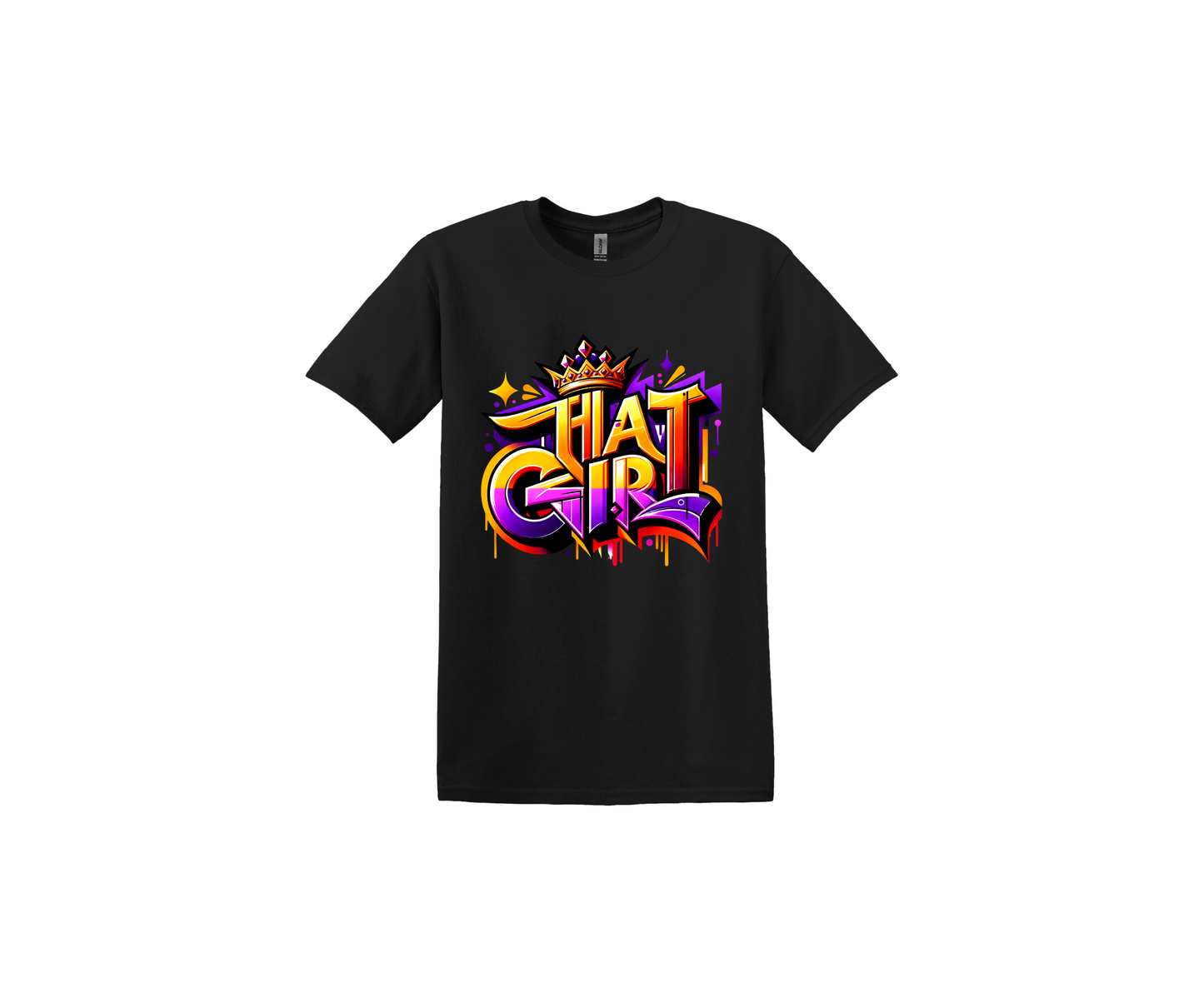 That Girl Gold and Purple Black T-Shirt