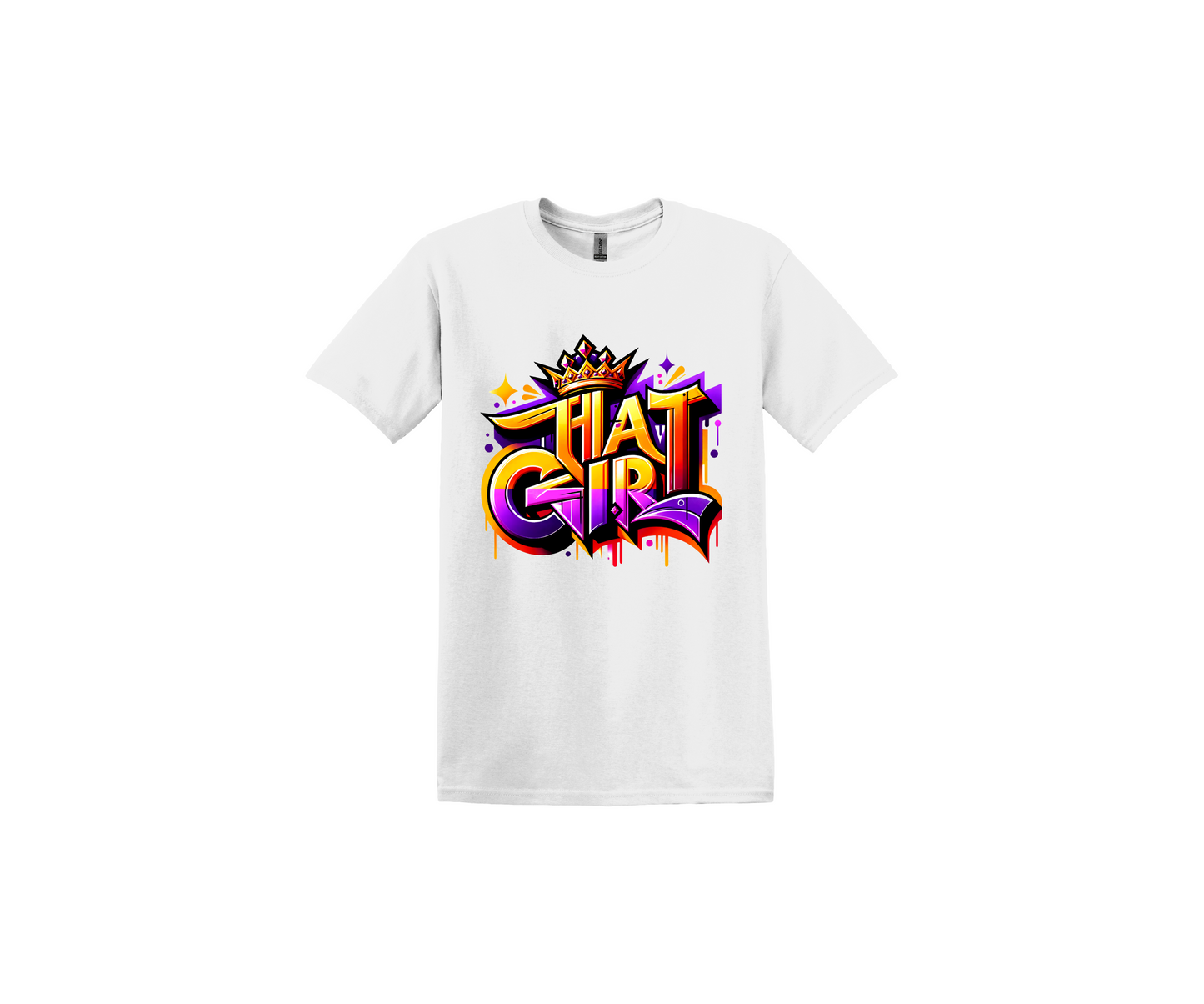 That Girl Gold and Purple White T-Shirt