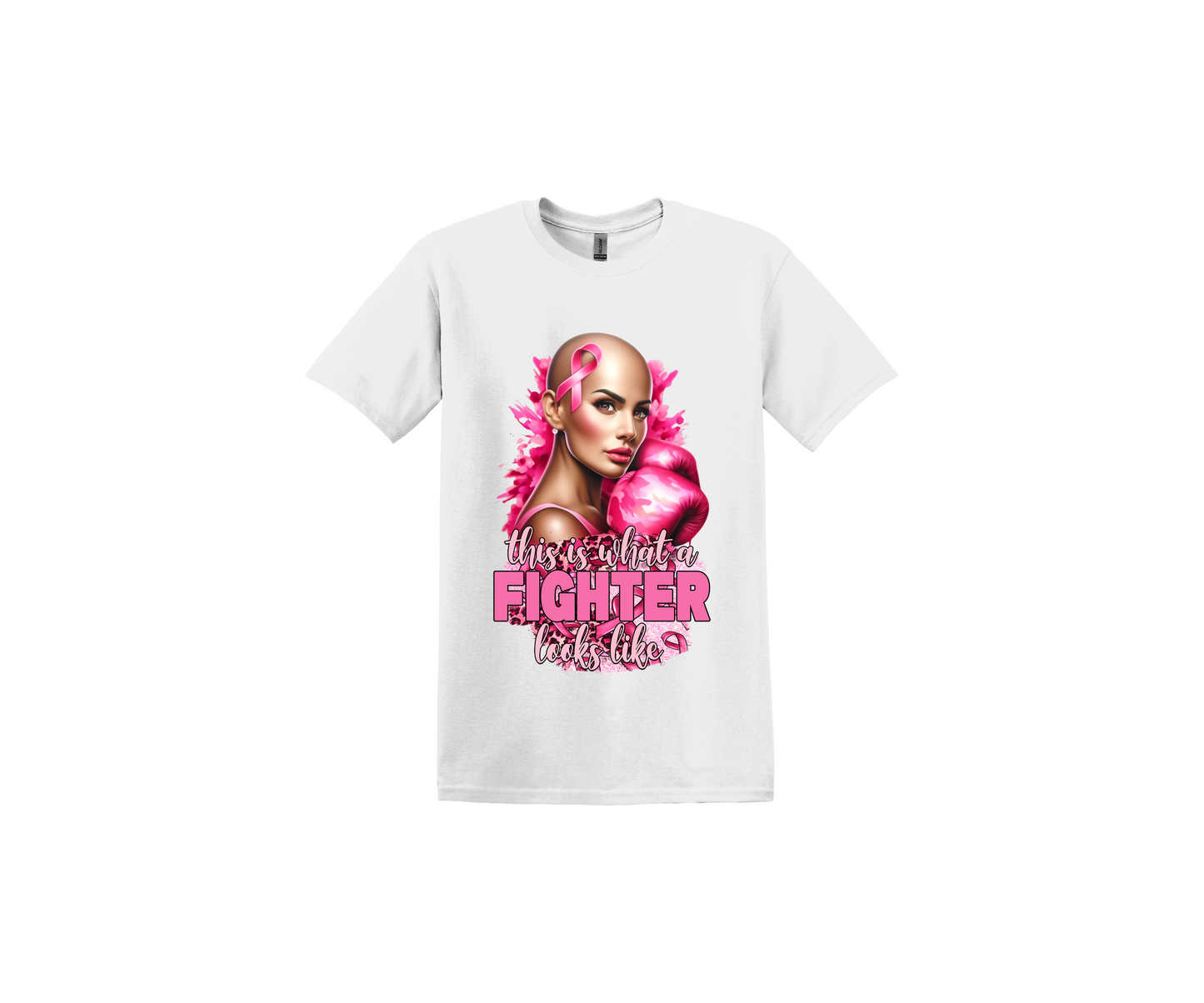 This is What a Fighter looks like Light Woman Side Profile White T-Shirt