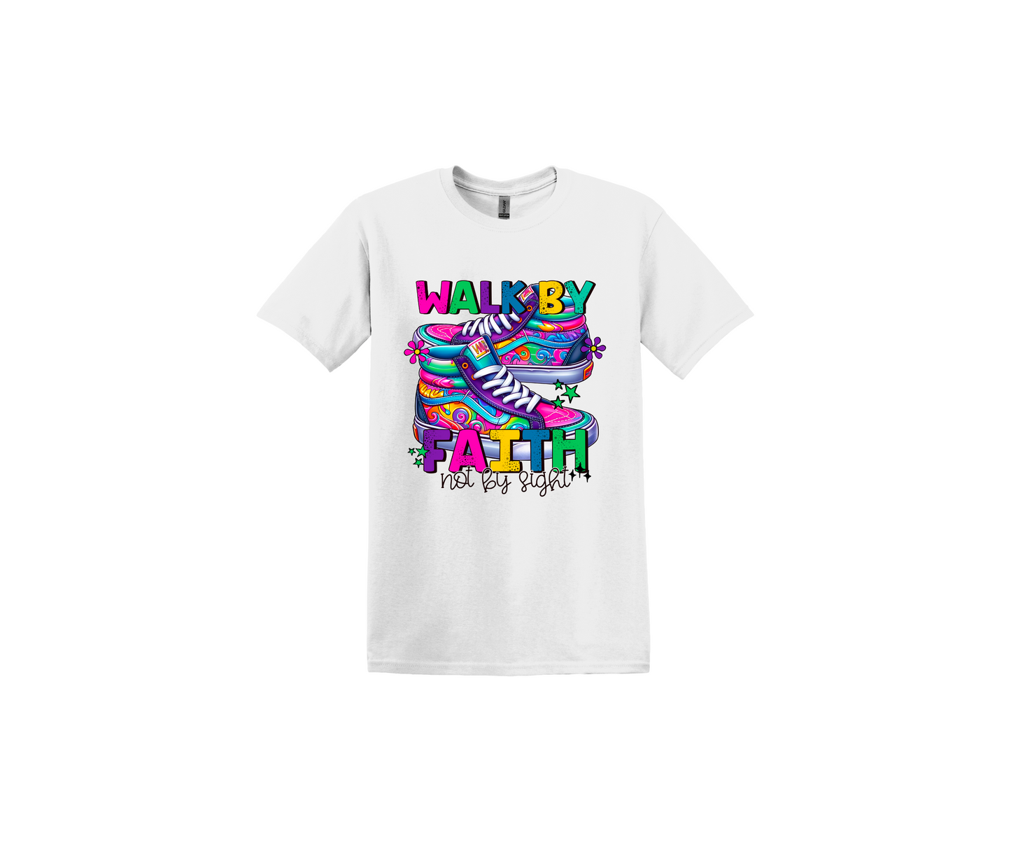Walk by Faith not by Sight White T-Shirt