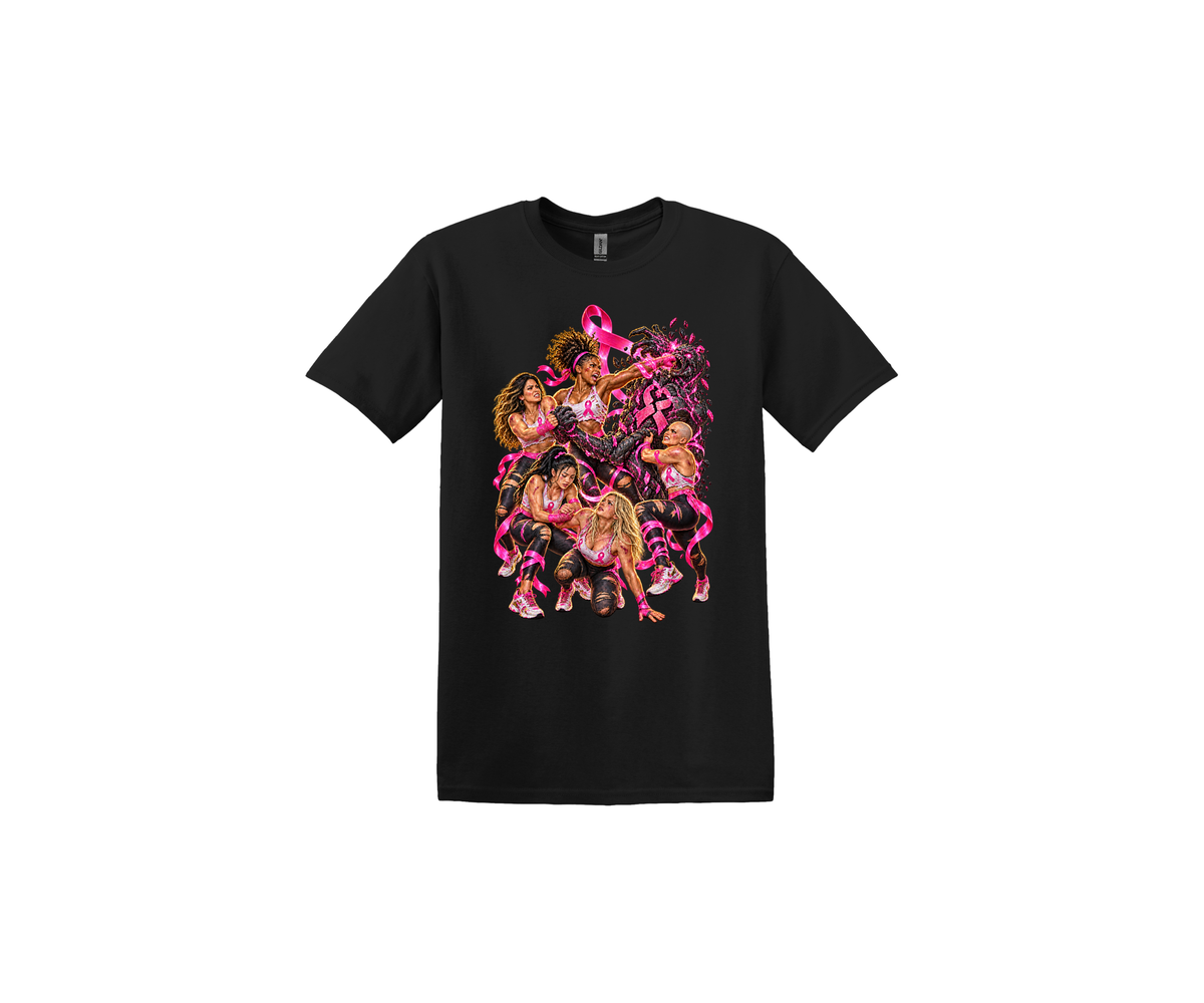 No One Fights Alone Cancer Awareness Black T-Shirt