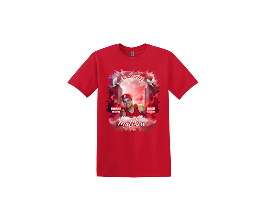 Memorial Red Red Background T-Shirt