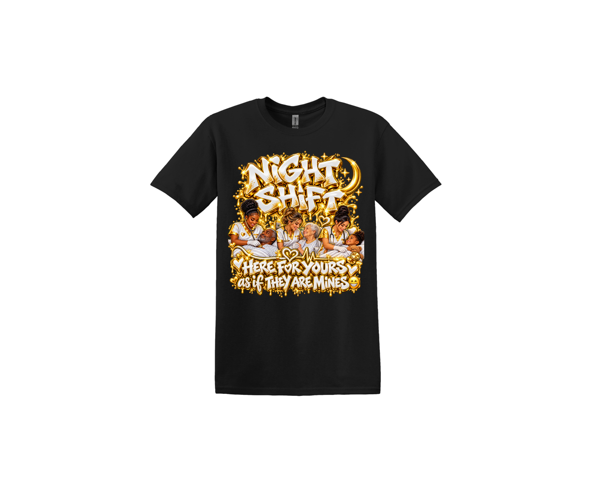 Night Shift Nurse Black T-Shirt