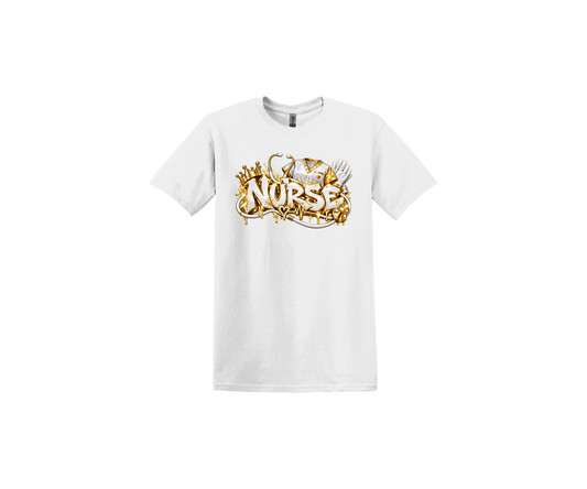 Nurse With Crown White T-Shirt